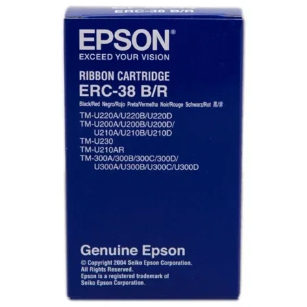 Epson Cinta ERC-38BR Bicolor Negro/Rojo Epson Cinta ERC-38BR Bicolor Negro/Rojo